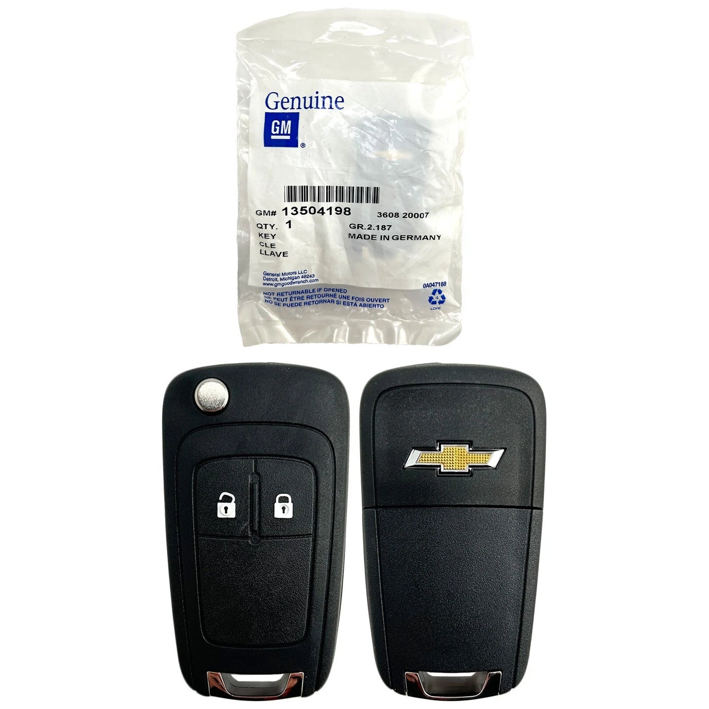 New OEM 2017-2018 Chevrolet Trax Flip Key Remote 5461A-01060512 No Panic