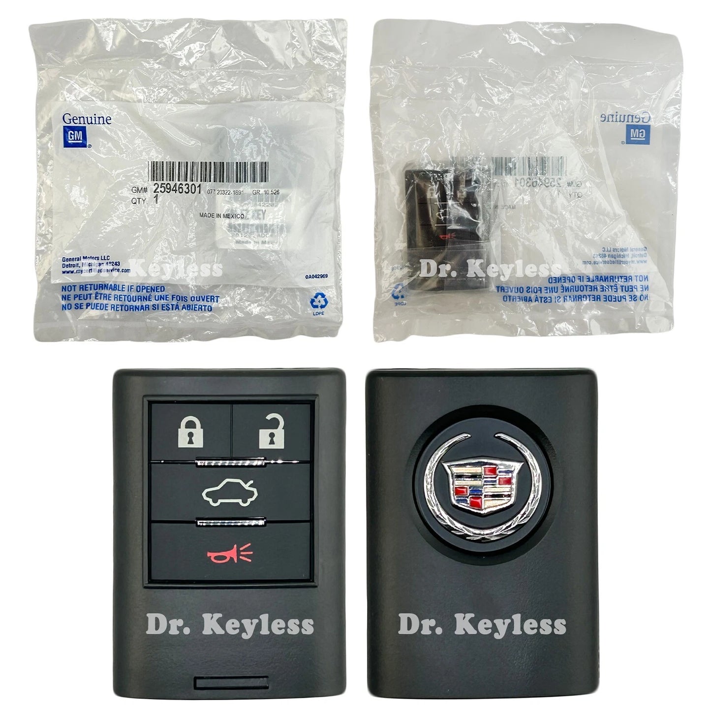 NON-US EXPORT ONLY! OEM 2008-2014 Cadillac CTS STS Smart Key Fob Remote 4B NBG009768T