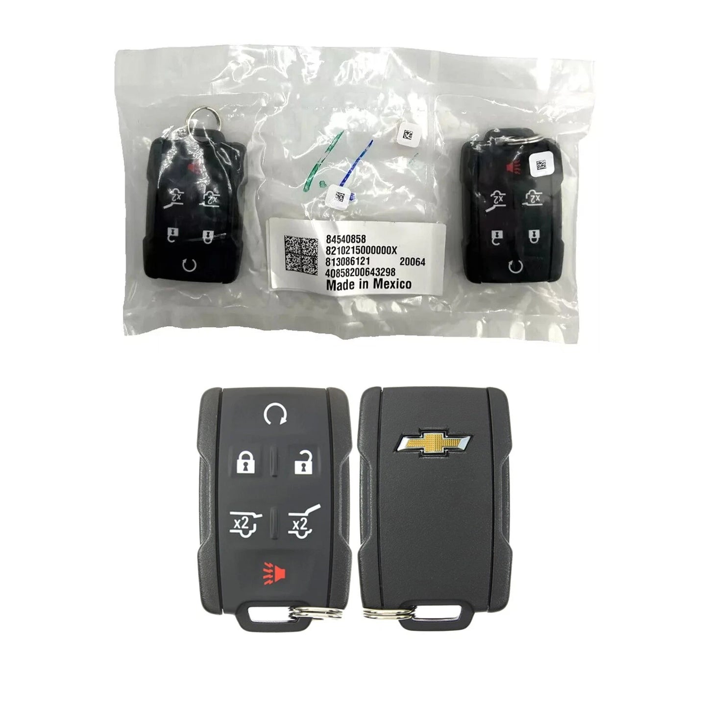 2x New OEM 2015–2020 Chevy Tahoe Suburban 6B Keyless Remote M3N32337100