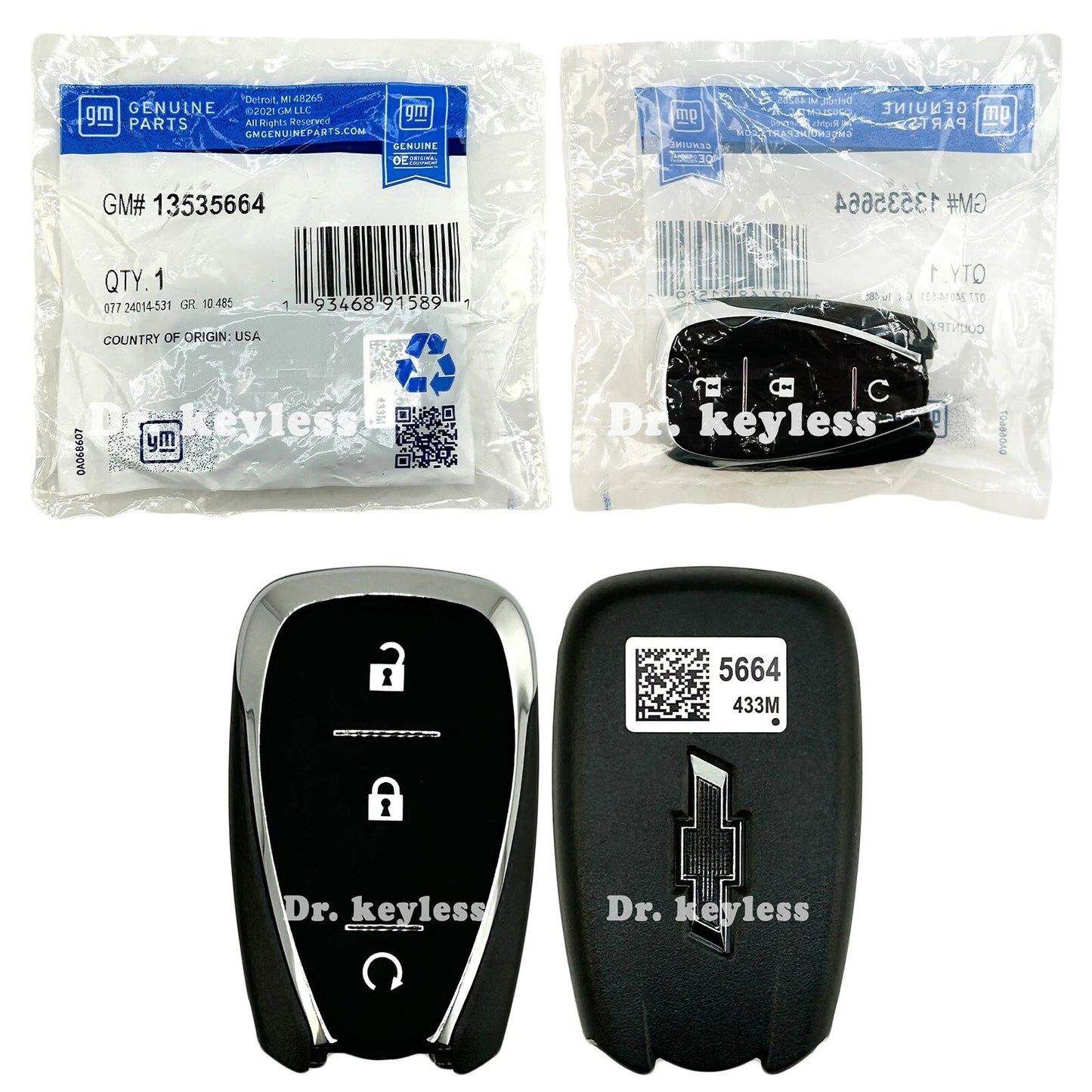 New OEM 2022-2023 Chevrolet Bolt EUV Smart Key Fob Remote 3B HYQ4ES No Panic