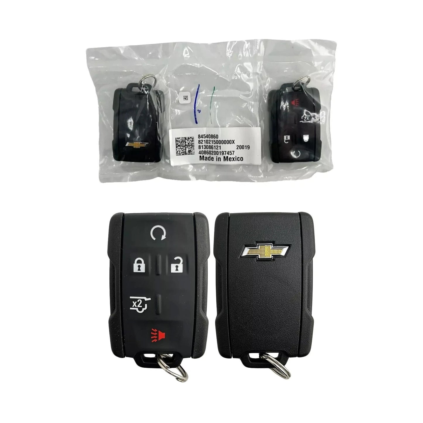 New 2x OEM 2015–2020 Chevy Tahoe Suburban 5B Remote Key Fob M3N32337200