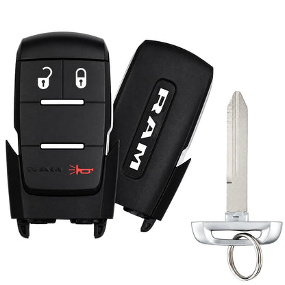 New OEM RAM 2500 3500 2019-2022 Smart Key GQ4-76T 68547361AA With Key Insert