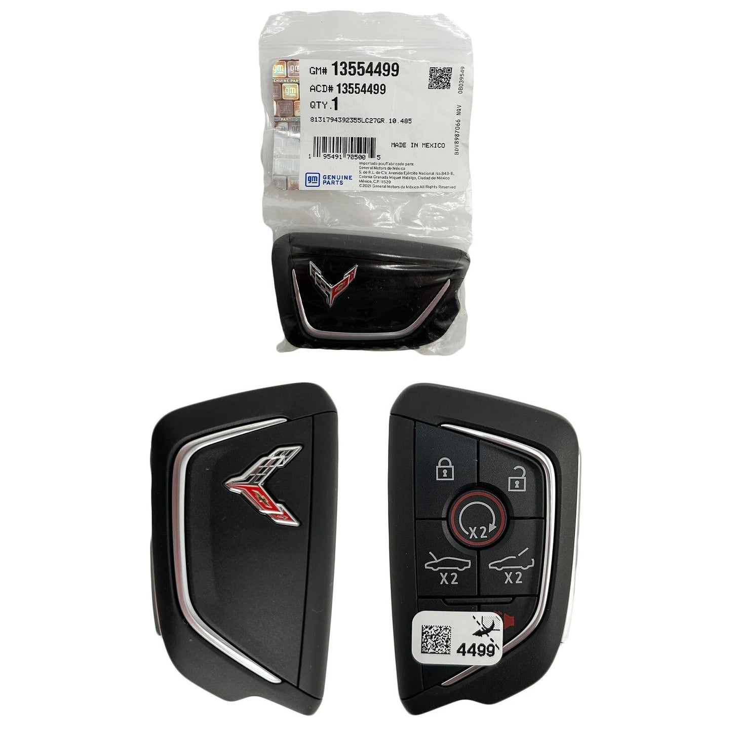 New OEM 2020–24 Chevy Corvette Stingray Z06 E-Ray 7B Smart Key Fob Remote HY0G20TB1