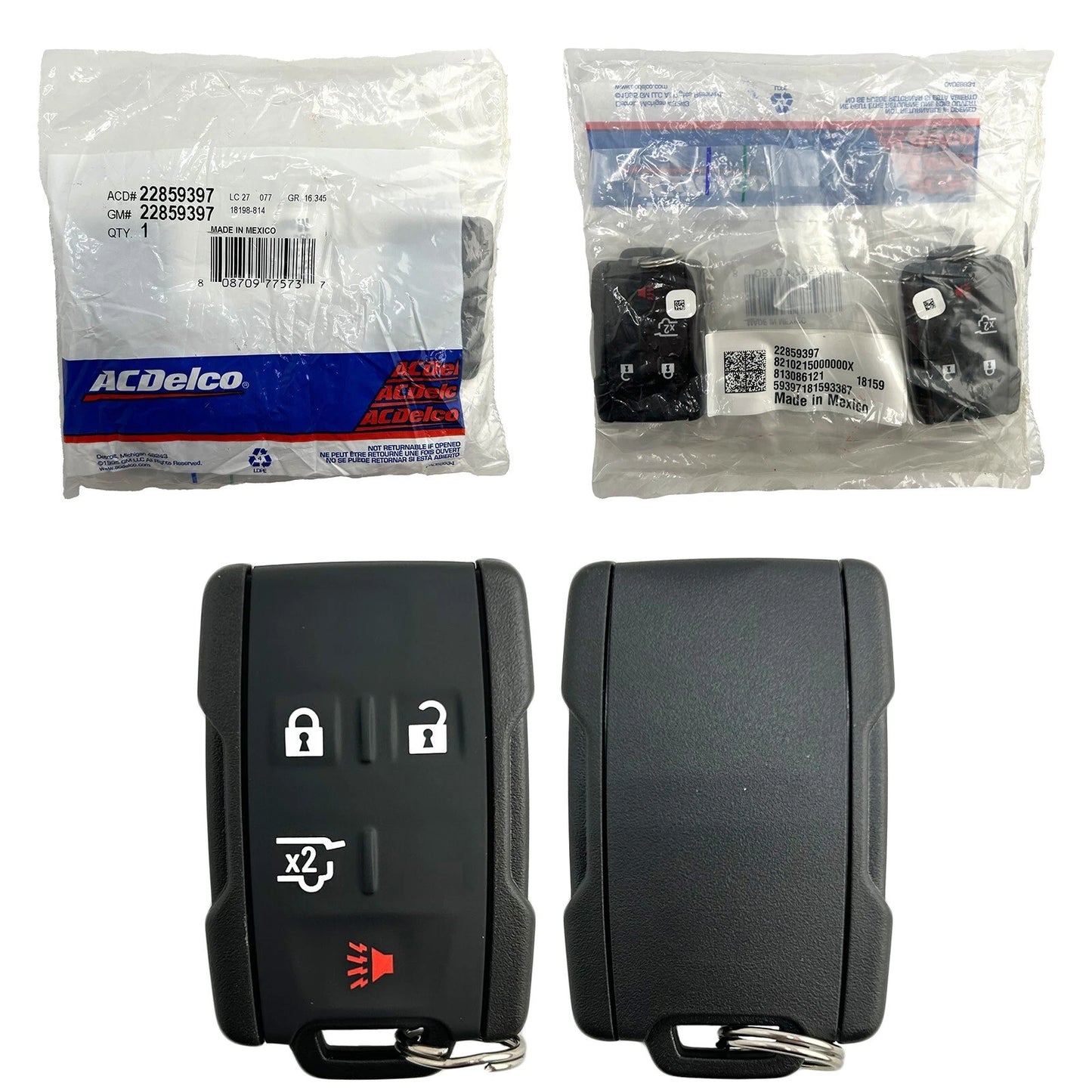 x2 New OEM 2015–2018 Chevy Cadillac GMC 4B Keyless Entry Remote M3N32337100