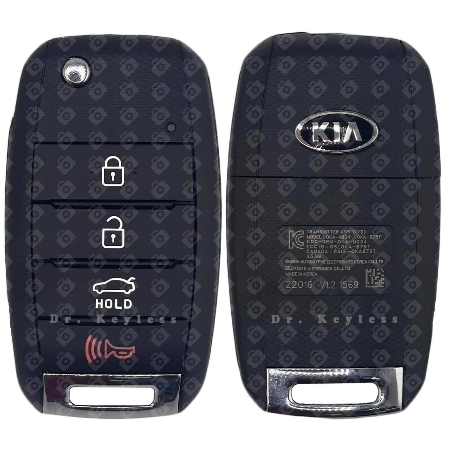 Refurbished 2016-2018 Kia Forte Flip Key Fob Remote 4B OSLOKA-875T