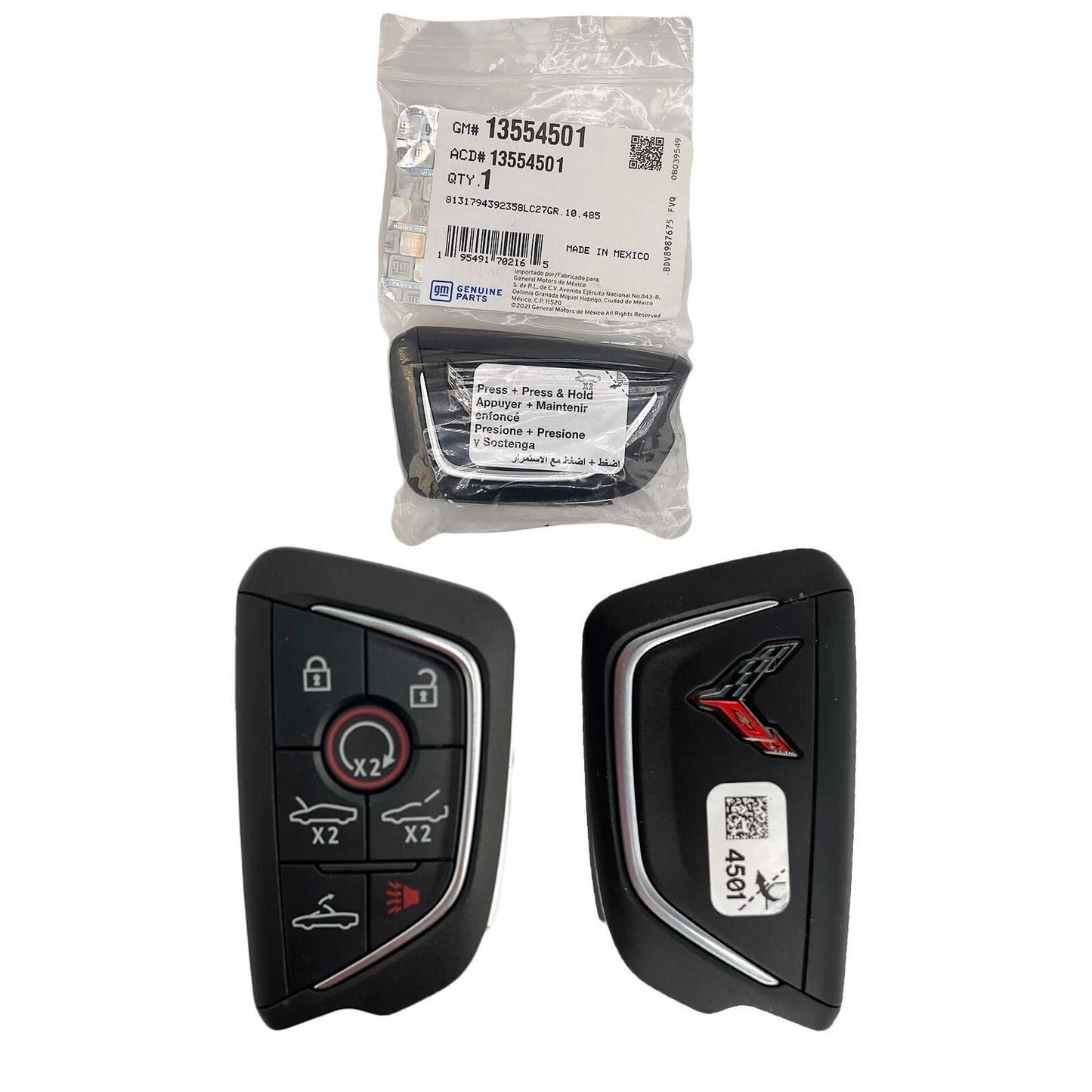 New OEM 2020–2024 Chevrolet Corvette Smart Key Fob Remote Proximity 7B HY0G20TB1