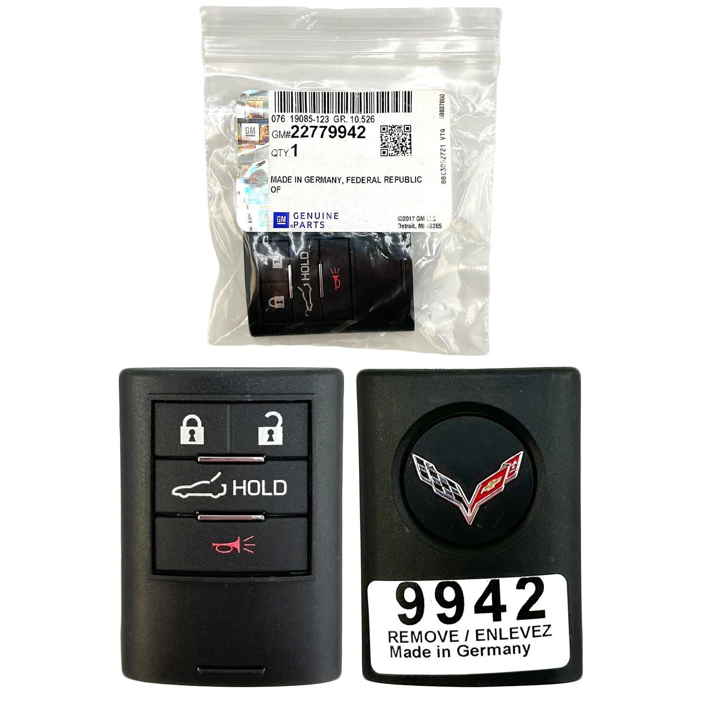 NON US EXPORT ONLY! OEM 2014-2019 Chevrolet Corvette Smart Key Fob Remote 4B G09C03JAP4P