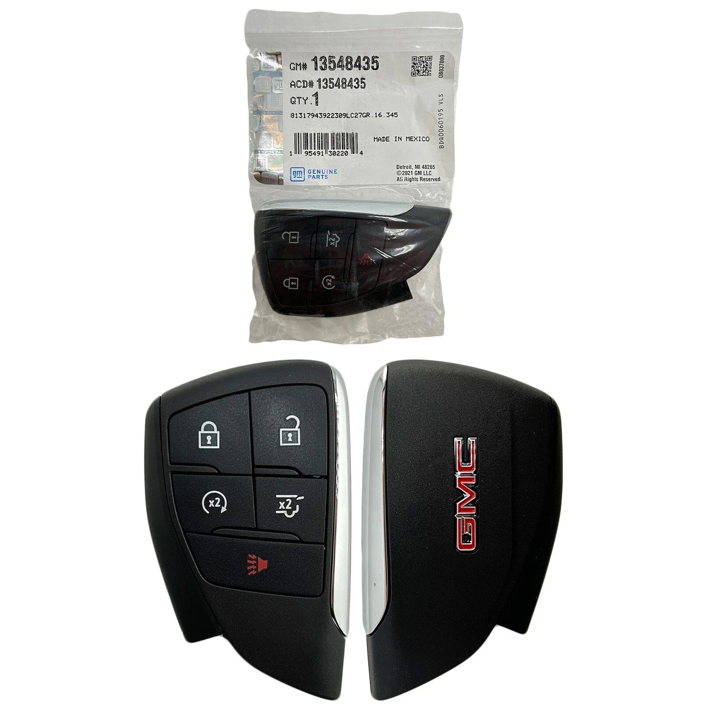 New OEM 2021–2022 GMC Yukon, Sierra 5B Smart Key Fob Remote YG0G21TB2 P/N: 13548435
